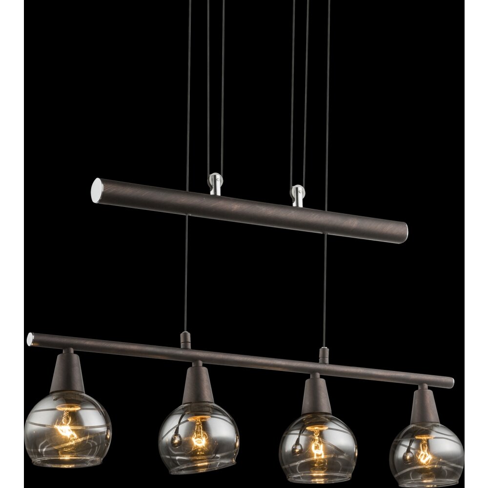 Globo Isla Lámpara Colgante LED Bronce, 4 luces main product photo