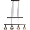 Globo Isla Lámpara Colgante LED Bronce, 4 luces