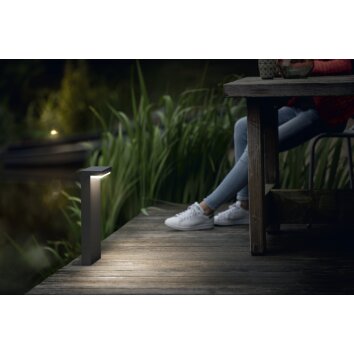 Philips Bustan Poste de Jardín LED Antracita, 2 luces