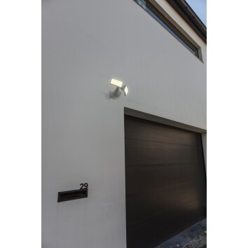 Lutec Arc Aplique para exterior LED Blanca, 1 luz, Sensor de movimiento