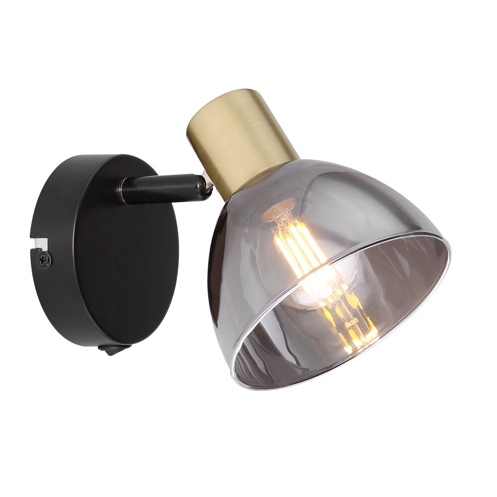 Globo KLERENA Foco de pared Negro, 1 luz main product photo