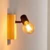 Barbengo Aplique Madera clara, Negro, 1 luz