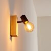 Barbengo Aplique Madera clara, Negro, 1 luz
