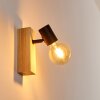 Barbengo Aplique Madera clara, Negro, 1 luz