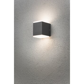 Konstsmide Monza Aplique LED Antracita, 2 luces