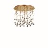 Ideal Lux MOONLIGHT Lámpara de Techo dorado, Aspecto de cristal, 8 luces