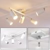 Lámpara de Techo Zuoz Cromo, Blanca, 5 luces