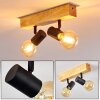 Barbengo Lámpara de Techo Madera clara, Negro, 2 luces