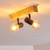 Barbengo Lámpara de Techo Madera clara, Negro, 2 luces