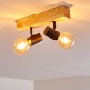 Barbengo Lámpara de Techo Madera clara, Negro, 2 luces