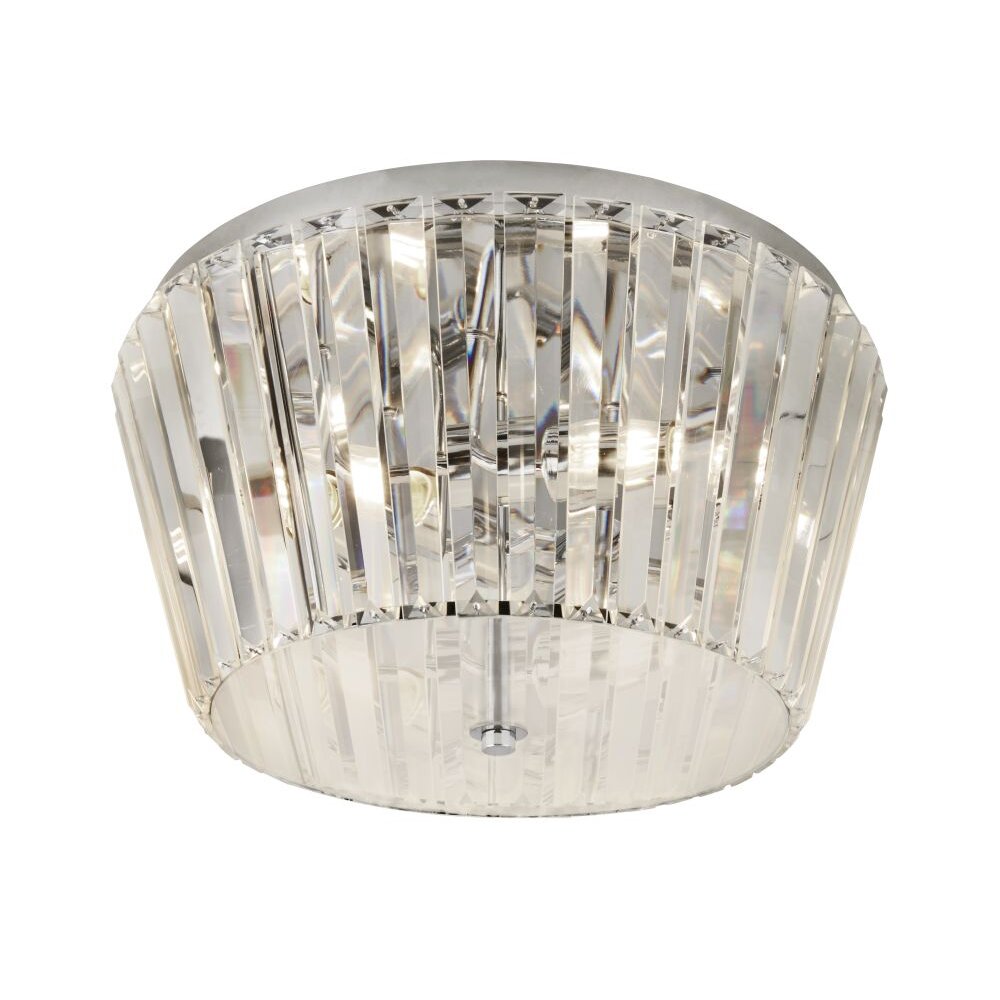 Lámpara de Techo Searchlight TIARA Cromo, Transparente, claro, 3 luces main product photo