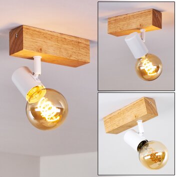 Barbengo Lámpara de Techo Madera clara, 1 luz
