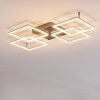 Veyrier Lámpara de Techo LED Acero bruñido, 4 luces