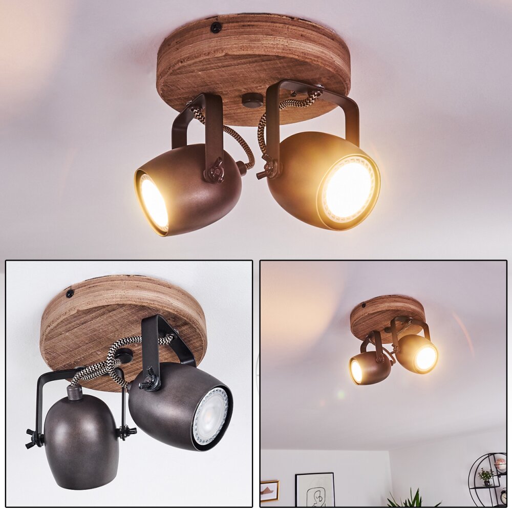 Kuah Lámpara de Techo Negro, 2 luces main product photo