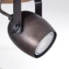 Kuah Lámpara de Techo Negro, 2 luces