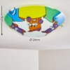 Pizzy Katze Lámpara de Techo Cromo, Blanca, 2 luces