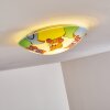 Pizzy Katze Lámpara de Techo Cromo, Blanca, 2 luces