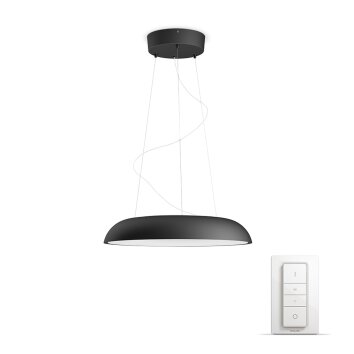 Philips Hue Ambiance White Amaze Lámpara Colgante LED Negro, 1 luz, Mando a distancia