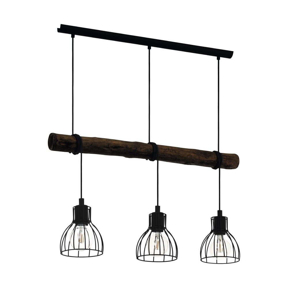 Eglo HORNINGTOPS Lámpara Colgante Marrón, Negro, 3 luces main product photo