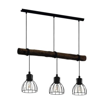 Eglo HORNINGTOPS Lámpara Colgante Marrón, Negro, 3 luces Eglo HORNINGTOPS Lámpara Colgante Marrón, Negro, 3 luces