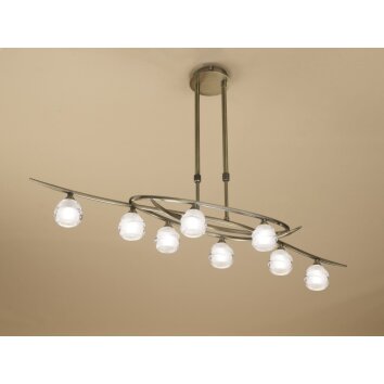 Mantra Loop Lámpara suspendida Latón, 8 luces