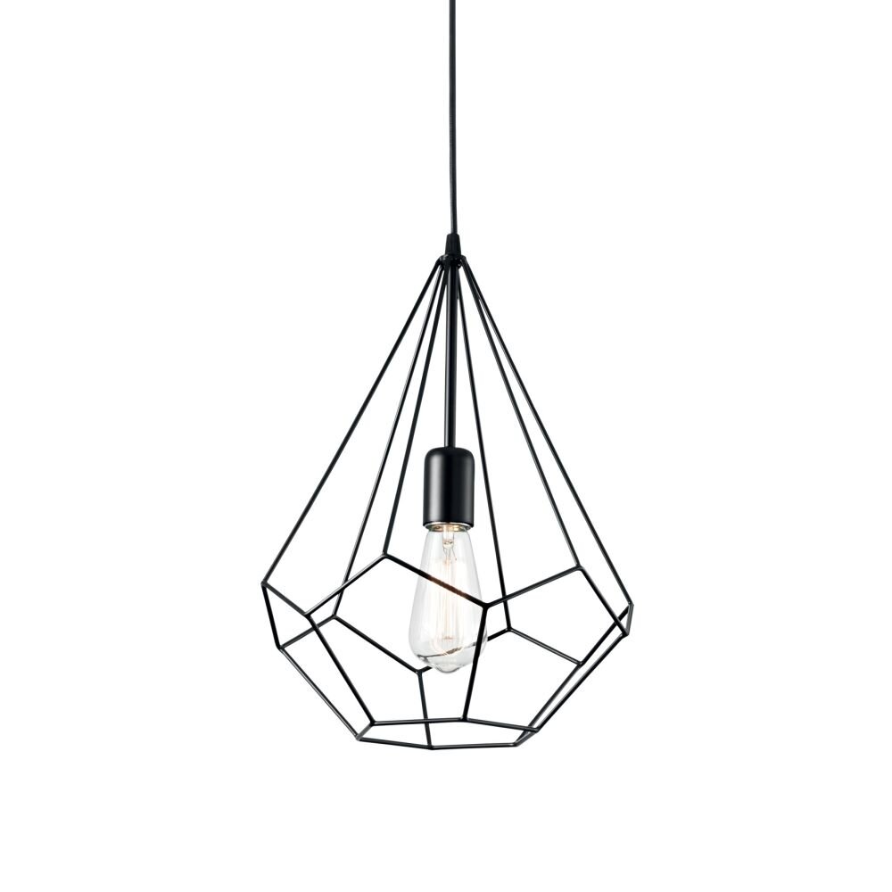 Ideal Lux AMPOLLA Lámpara Colgante Negro, 1 luz main product photo
