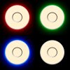 Brilliant Visitation Lámpara de Techo LED Plata, 1 luz, Mando a distancia, Cambia de color