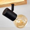Barbengo Lámpara de Techo Madera clara, Negro, 4 luces