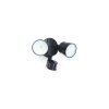 Lutec SHRIMP Aplique para exterior LED Negro, 2 luces, Sensor de movimiento