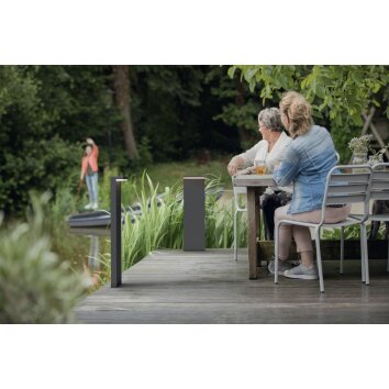 Philips Bustan Poste de Jardín LED Antracita, 2 luces