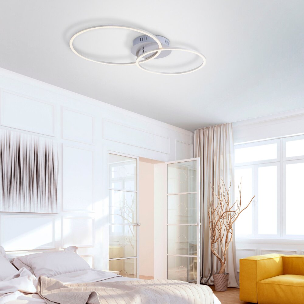Leuchten-Direkt IVANKA Lámpara de Techo LED Níquel-mate, 1 luz main product photo