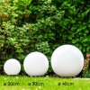 Miau Bolas luminosas para exterior Blanca, 3 luces