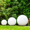 Miau Bolas luminosas para exterior Blanca, 3 luces