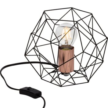 Brilliant Synergy Lámpara de mesa Cobre, Negro, 1 luz