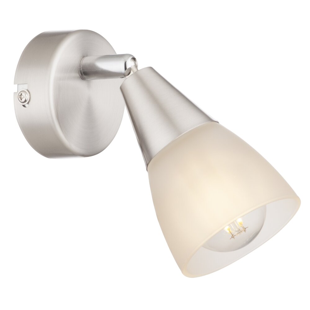 Globo Tadeus I Foco de pared Níquel-mate, 1 luz main product photo