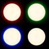Brilliant Edna Lámpara de Techo LED Cromo, 1 luz, Mando a distancia, Cambia de color