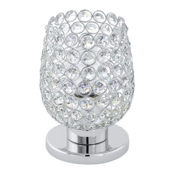 Eglo BONARES 1 Lámpara de mesa Cromo, Transparente, 1 luz