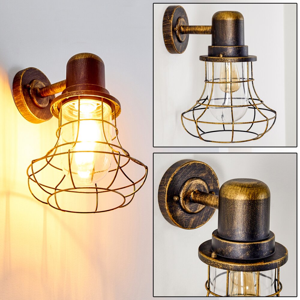 Borkan Aplique para exterior Marrón, oro, 1 luz main product photo