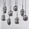 Verbania Lámpara Colgante Negro, 8 luces