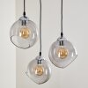 Schnabek Lámpara Colgante Cromo, Negro, 3 luces
