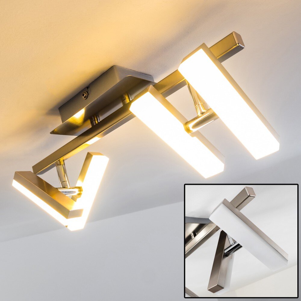 Sakami Lámpara de techo LED Níquel-mate, 4 luces main product photo