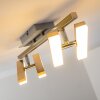 Sakami Lámpara de techo LED Níquel-mate, 4 luces