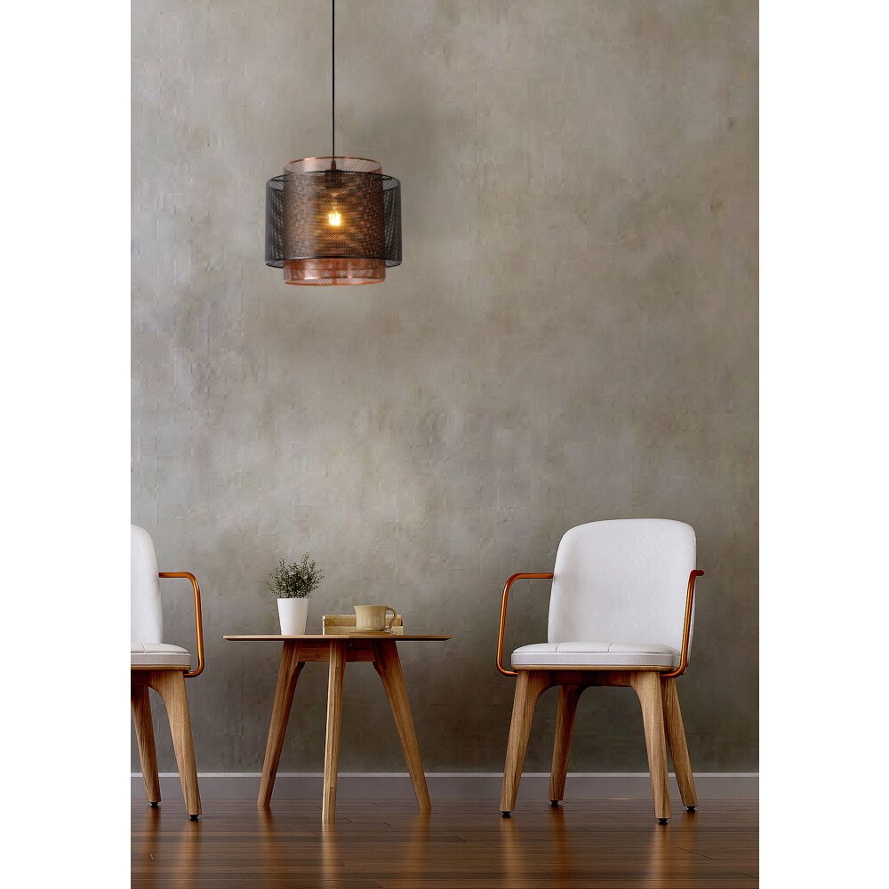 Lucide ORRIN Lámpara Colgante Negro, 1 luz main product photo