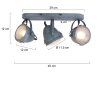 Steinhauer Mexlite Lámpara de Techo Gris, 3 luces