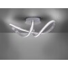 Leuchten-Direkt Ls-MELINDA Lámpara de Techo LED Acero inoxidable, 1 luz, Mando a distancia, Cambia de color