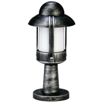 Albert 530 Poste de jardin Negro, Plata, 1 luz