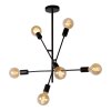 Lucide LESTER Lámpara de Techo Negro, 6 luces