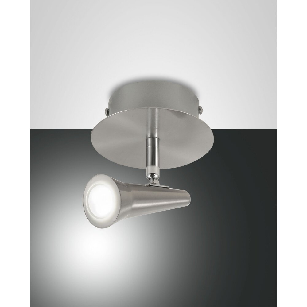 Fabas Luce Niko Lámpara de Techo LED Níquel-mate, 1 luz main product photo
