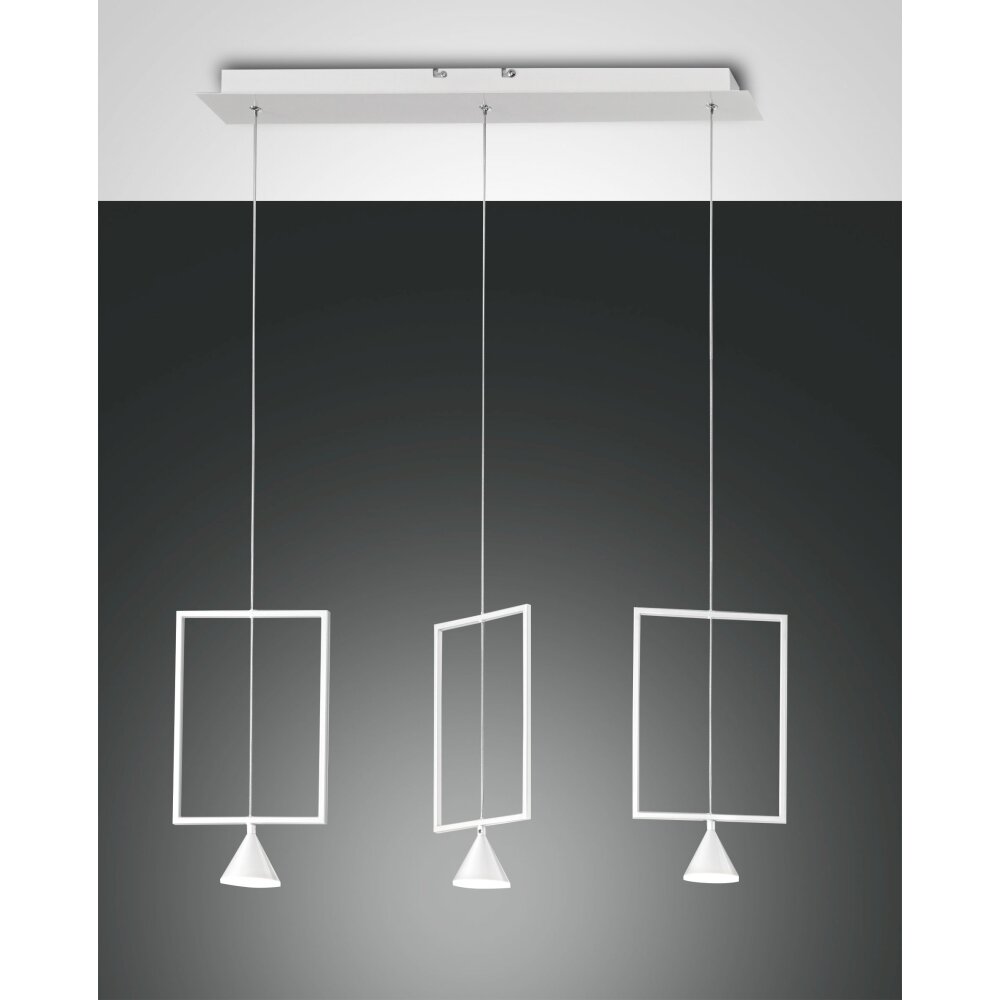 Fabas Luce Sirio Lámpara Colgante LED Blanca, 3 luces main product photo