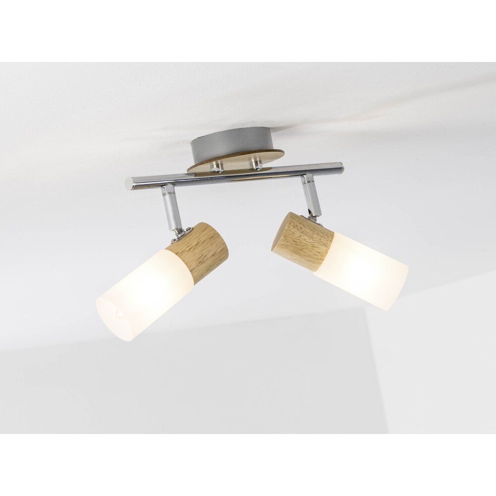 Brilliant Babsan Foco de techo Madera oscura, Blanca, 2 luces main product photo